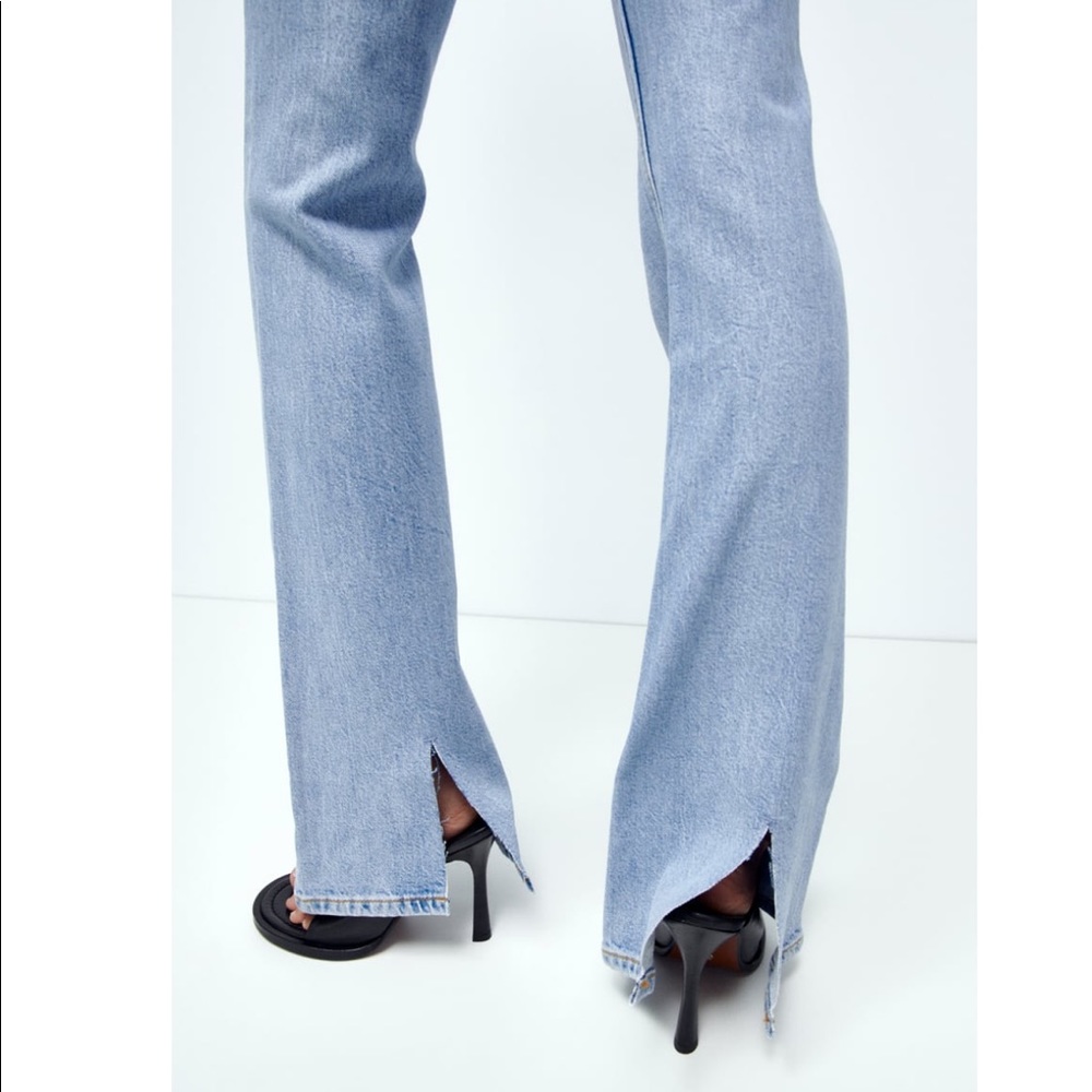 ZARA Z1975 BACK SLIT FLARED JEANS - Picture 7 of 15